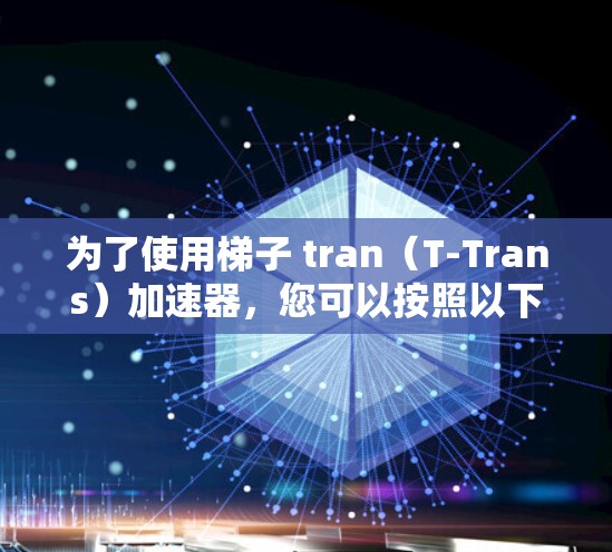 为了使用梯子 tran(T-Trans)加速器,您可以按照以下步骤进行操作