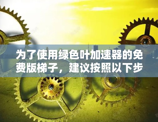 为了使用绿色叶加速器的免费版梯子,建议按照以下步骤进行
