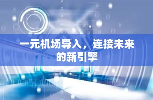 一元机场导入,连接未来的新引擎 一元机场导入,连接未来的新引擎