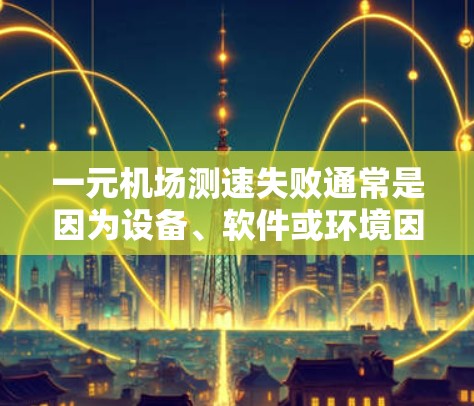 一元机场测速失败通常是因为设备、软件或环境因素的问题。以下是一些可能的原因和解决方法 一元机场测速失败通常是因为设备、软件或环境因素的问题。以下是一些可能的原因和解决方法