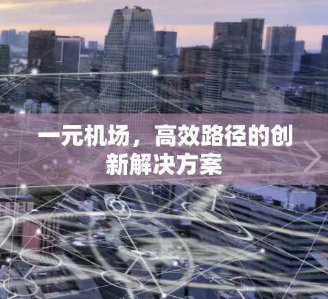 一元机场,高效路径的创新解决方案 一元机场,高效路径的创新解决方案