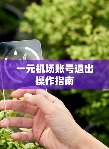 一元机场账号退出操作指南 一元机场账号退出操作指南