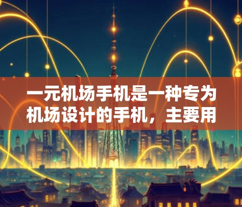 一元机场手机是一种专为机场设计的手机,主要用于机场内的交通、信号管理、广播或娱乐。以下是它们的主要特点和功能 一元机场手机是一种专为机场设计的手机,主要用于机场内的交通、信号管理、广播或娱乐。以下是它们的主要特点和功能