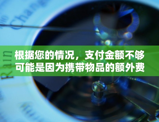 根据您的情况,支付金额不够可能是因为携带物品的额外费用、带的钱数量不足或需要额外支付的费用。以下是一些可能的原因和解决方案 根据您的情况,支付金额不够可能是因为携带物品的额外费用、带的钱数量不足或需要额外支付的费用。以下是一些可能的原因和解决方案