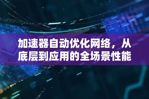 加速器自动优化网络,从底层到应用的全场景性能提升 加速器自动优化网络,从底层到应用的全场景性能提升
