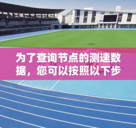 为了查询节点的测速数据，您可以按照以下步骤进行操作
