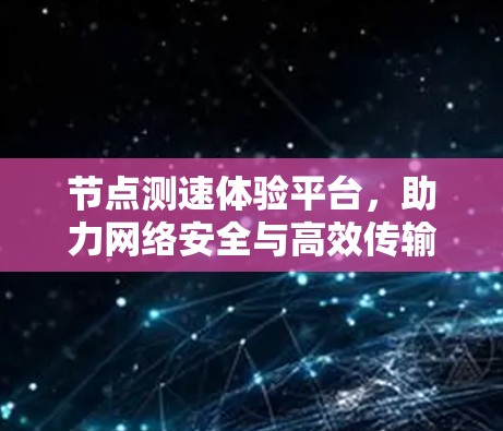 节点测速体验平台,助力网络安全与高效传输 节点测速体验平台,助力网络安全与高效传输