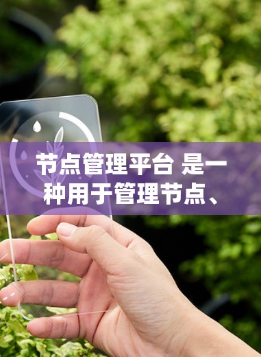 节点管理平台 是一种用于管理节点、服务、资源和数据的工具,适用于容器化、云存储、数据库管理和云服务的场景。它通过自动化管理节点,优化资源利用,提升系统性能和用户体验 节点管理平台 是一种用于管理节点、服务、资源和数据的工具,适用于容器化、云存储、数据库管理和云服务的场景。它通过自动化管理节点,优化资源利用,提升系统性能和用户体验