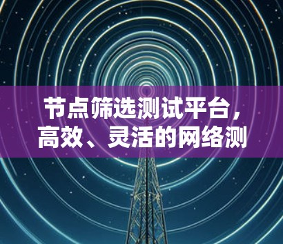节点筛选测试平台,高效、灵活的网络测试解决方案 节点筛选测试平台,高效、灵活的网络测试解决方案