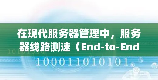 在现代服务器管理中,服务器线路测速(End-to-End Testing)是一种重要的工具,帮助管理员评估和优化服务器连接性能。以下是对服务器线路测速的详细分析